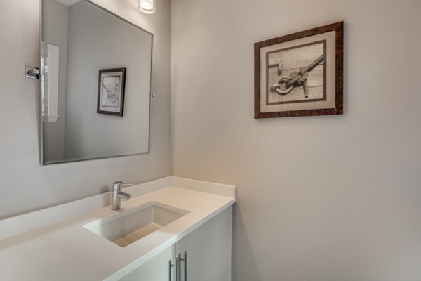 265 Woodland Road Brookline, MA 02467 - Photo 14 of 30 a bathroom with a sink and a mirror