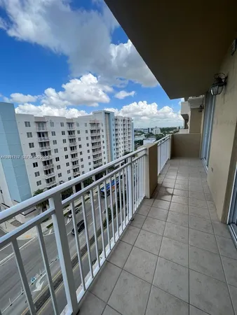 a city view from a balcony