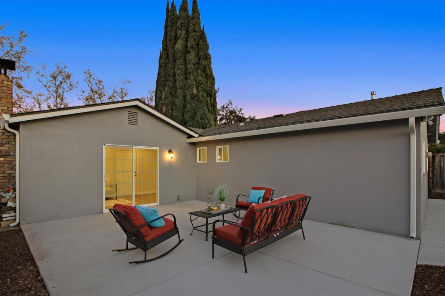 696 Coyote Road San Jose, CA 95111 - Photo 33 of 47 a backyard of a house with outdoor seating
