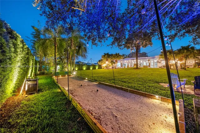 a view of outdoor space with seating area