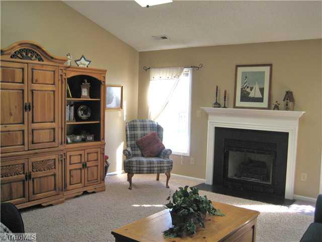 210 Stapleton Way High Point, NC 27265 - Photo 5 of 16 Living Room. Gas fireplace, newer carpet.