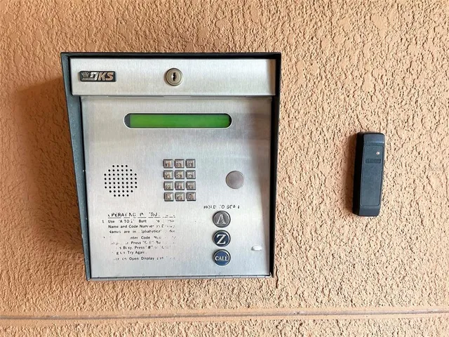 a close up of a door