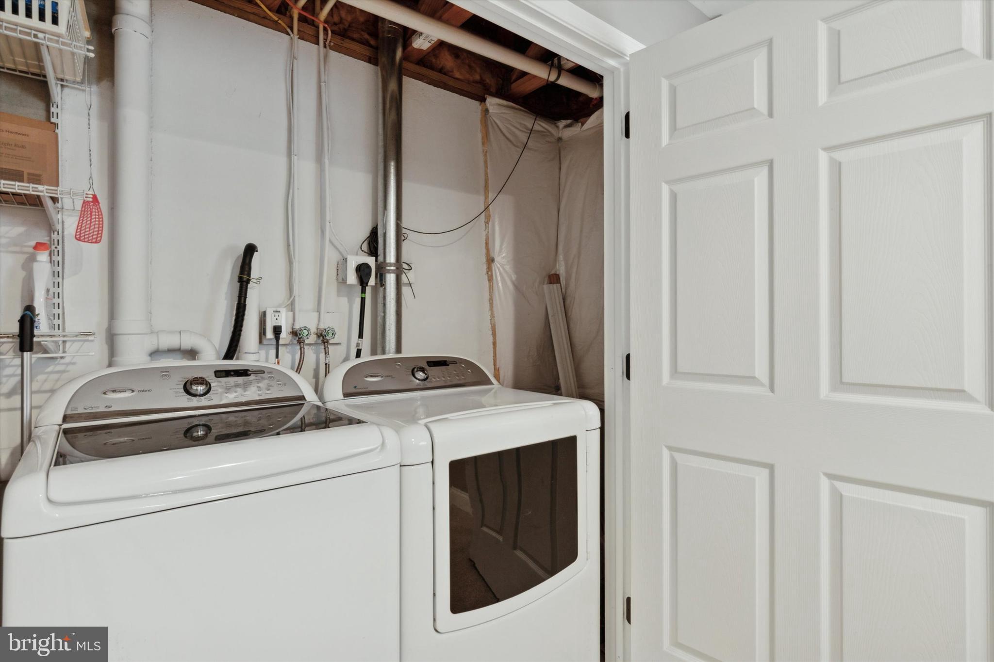 Washer and Dryer 
Attached to Basement