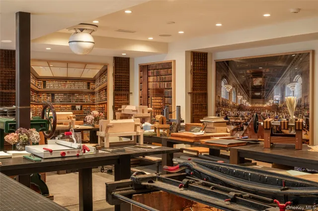 a room with lots of wooden furniture