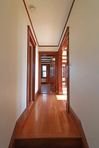 a view of an empty room and window