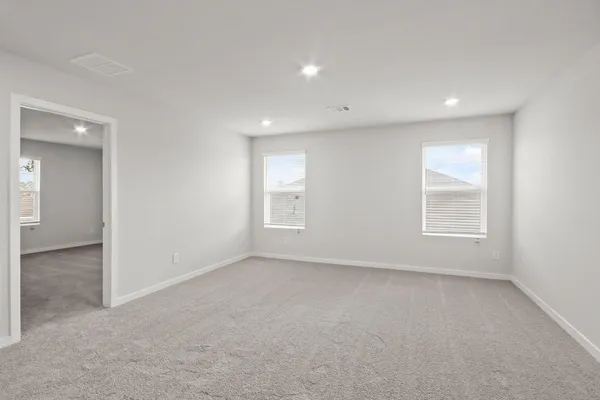 an empty room with a window