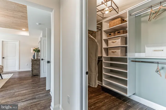 a view of closet area