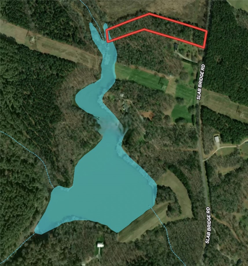 Tbd Slab Bridge Road Liberty, SC 29657 - Photo 16 of 16 This aerial view showcases a desirable lot with waterfront access and ample natural surroundings.