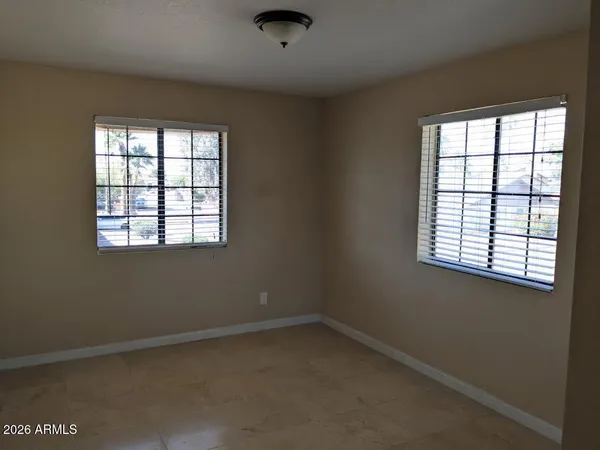 an empty room with a window