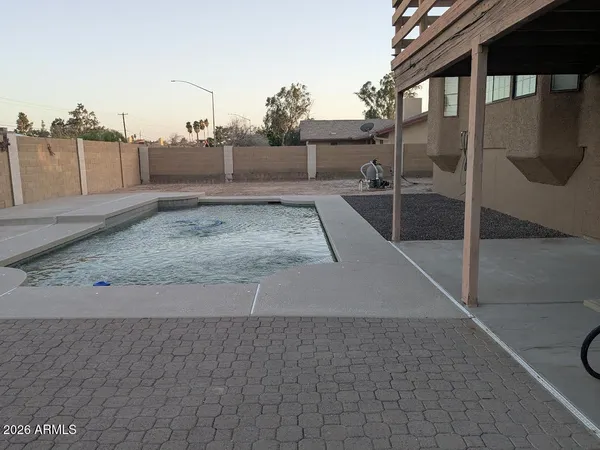 a view of backyard space