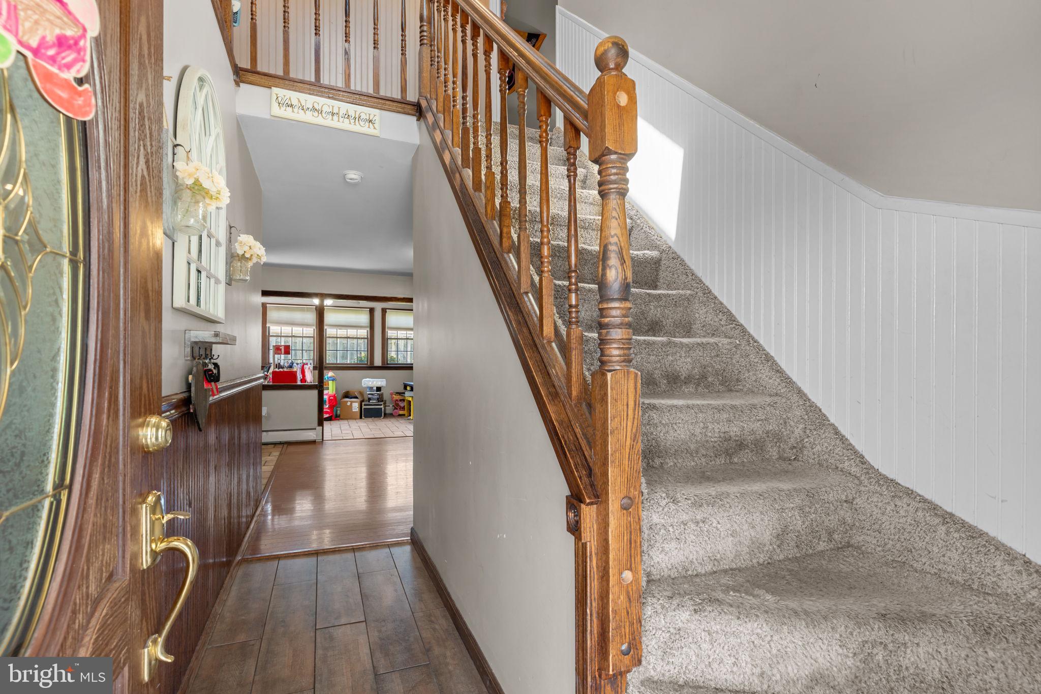 21 Downhill Road Levittown, PA 19056 - Photo 3 of 28 a view of entryway and hall with wooden floor