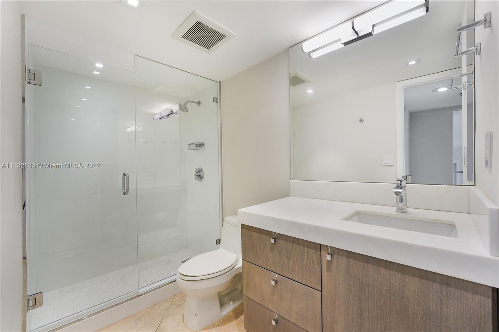 2025 Brickell Avenue, Unit 605 Miami, FL 33129 - Photo 13 of 21 Stylish Guest Bath