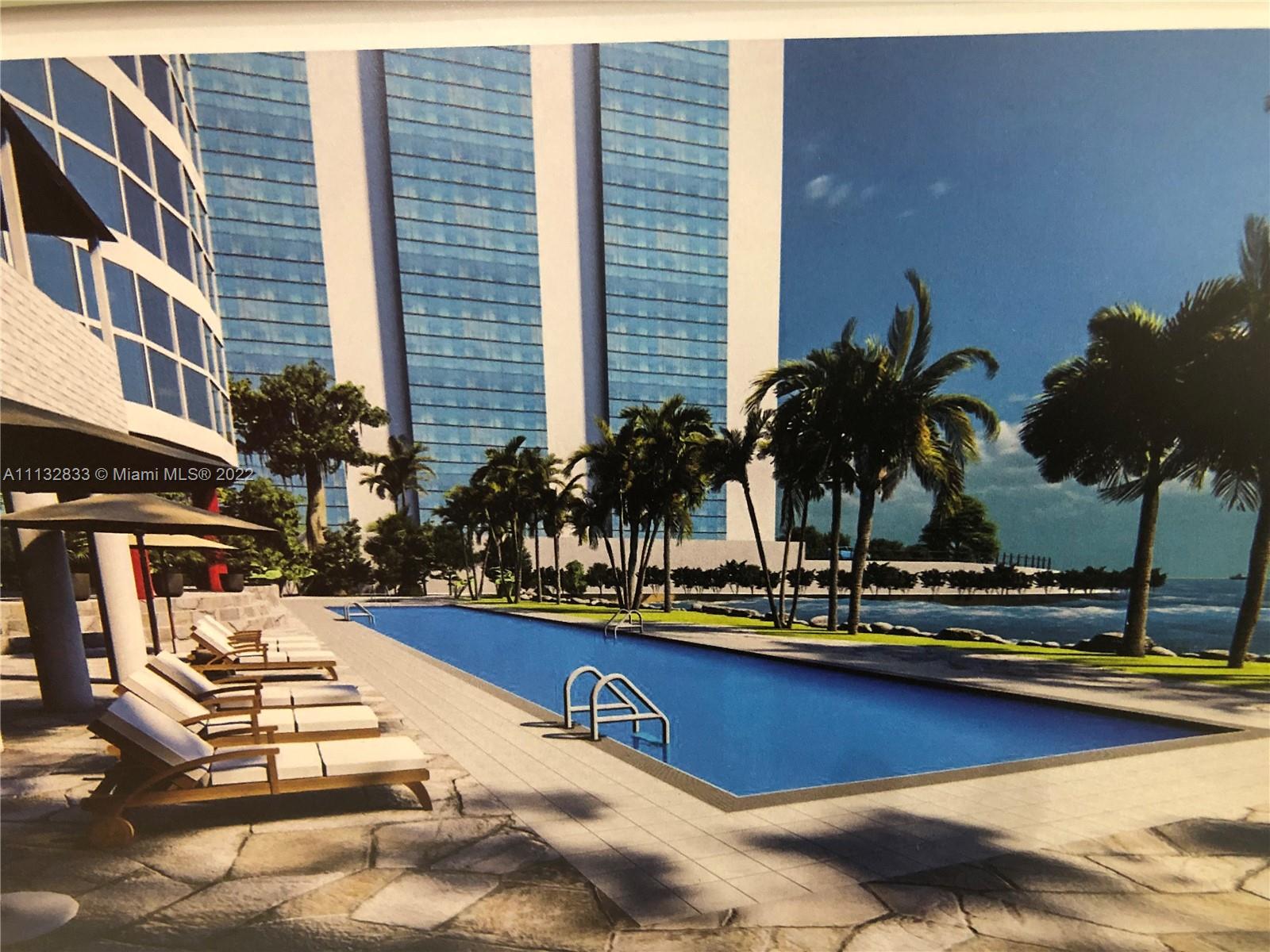 2025 Brickell Avenue, Unit 605 Miami, FL 33129 - Photo 19 of 21 Artist’s Rendering Of Completed Pool & Spa Renovation