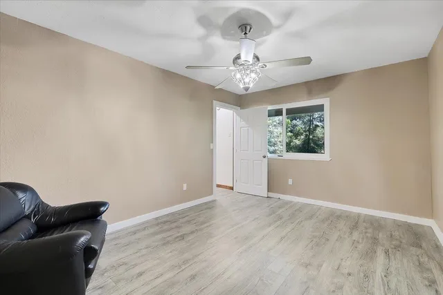 a view of a porch with furniture