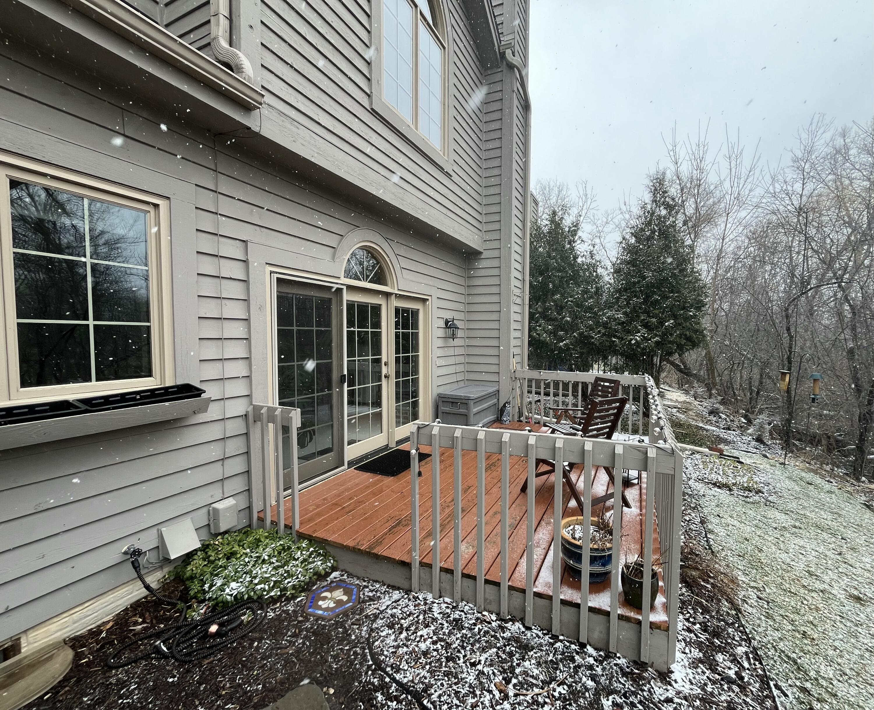 2870 Teal Ridge Court, Unit B Brookfield, WI 53045 - Photo 32 of 42 Another view of the private deck, offering a peaceful spot to relax and enjoy the surrounding conservancy views.