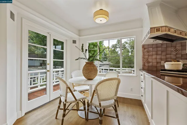 a bedroom with a bed and a fireplace