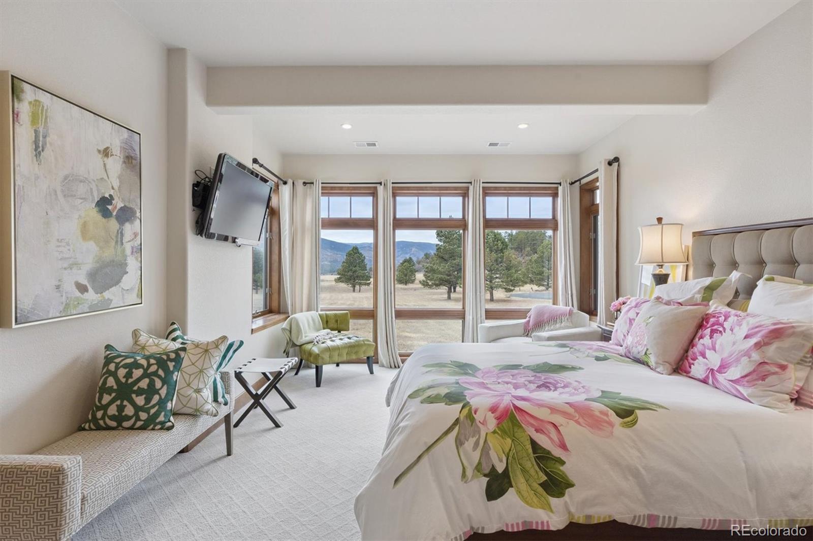 8061 Sugar Loaf Road Larkspur, CO 80118 - Photo 43 of 48 a bed room with a bed and a couch