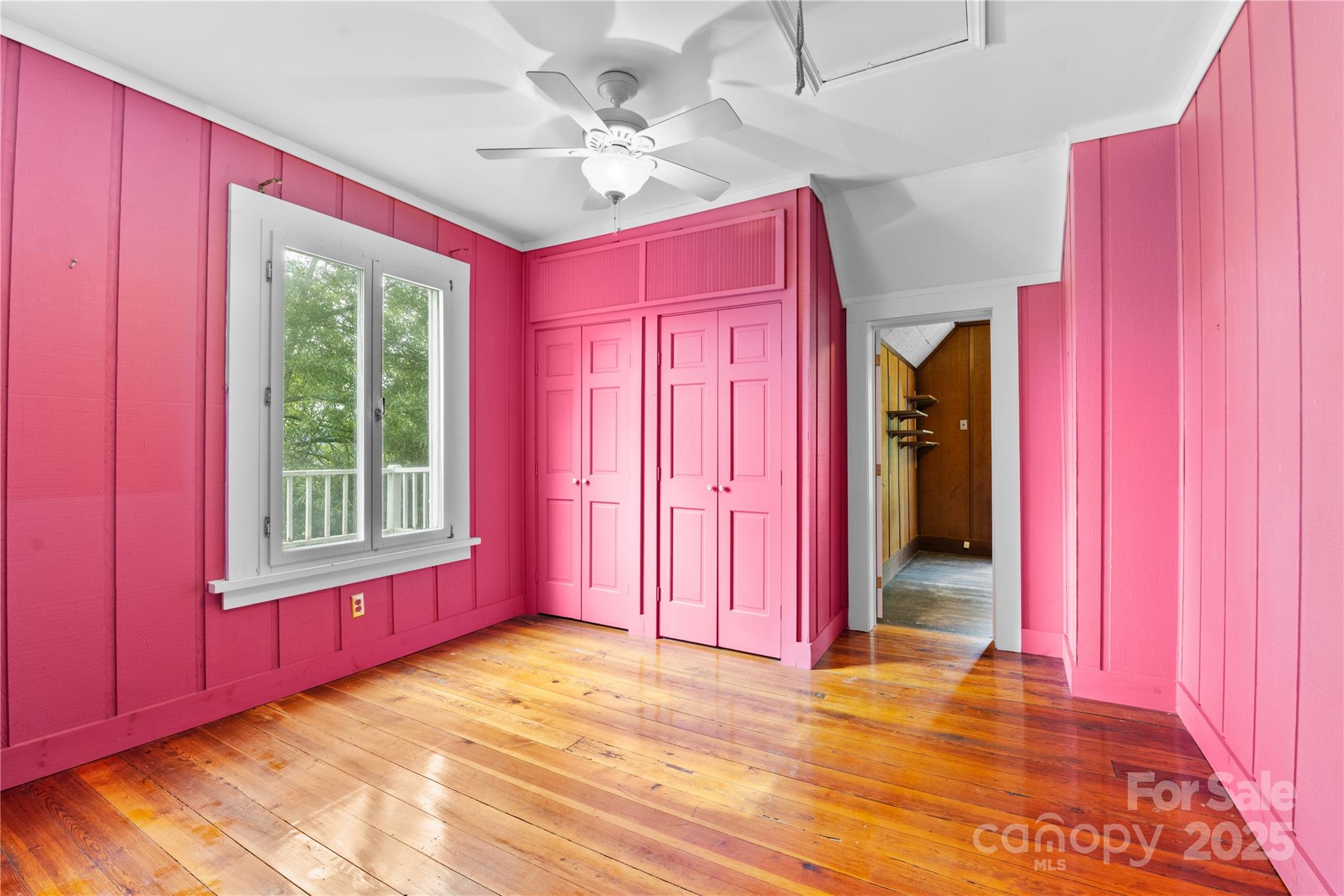 32 Delano Road Asheville, NC 28805 - Photo 24 of 46 a view of a room with a windows and ceiling fan