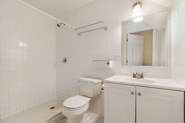 a bathroom with a sink toilet and vanity