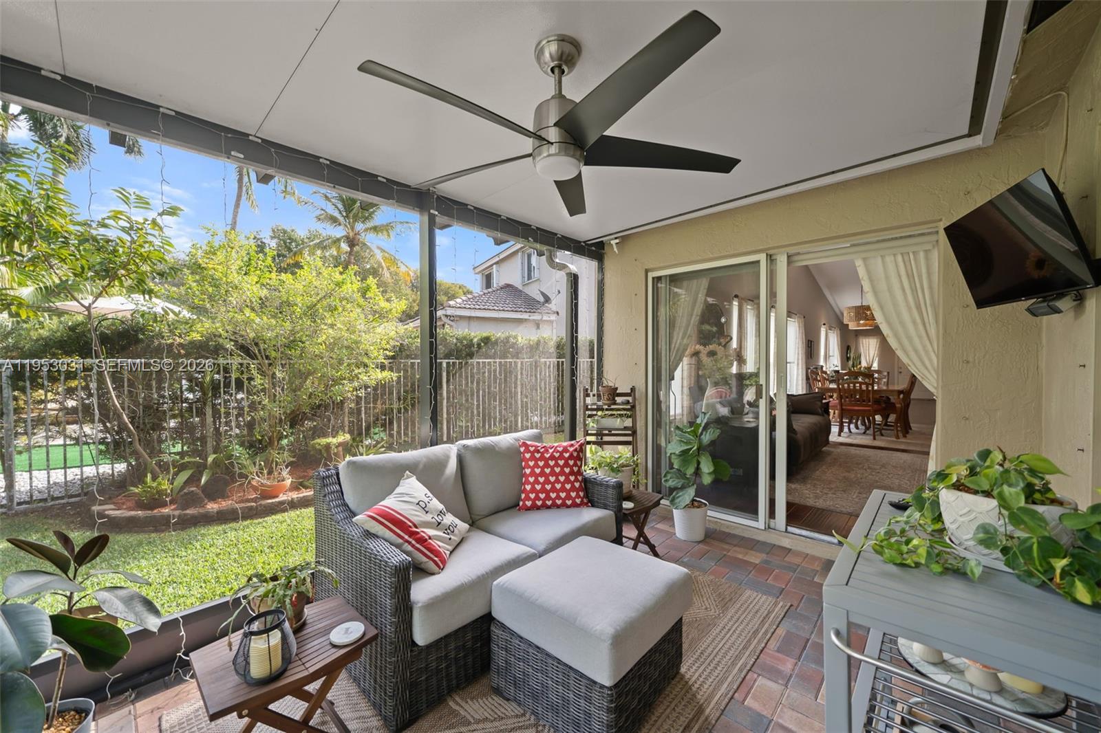 4036 Pine Ridge Lane Weston, FL 33331 - Photo 14 of 19 a outdoor living space with furniture and garden view