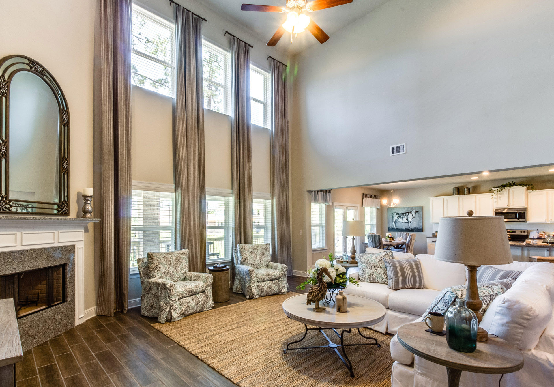 579 Golf Club Drive Santa Rosa Beach, FL 32459 - Photo 10 of 33 a living room with furniture and a fireplace