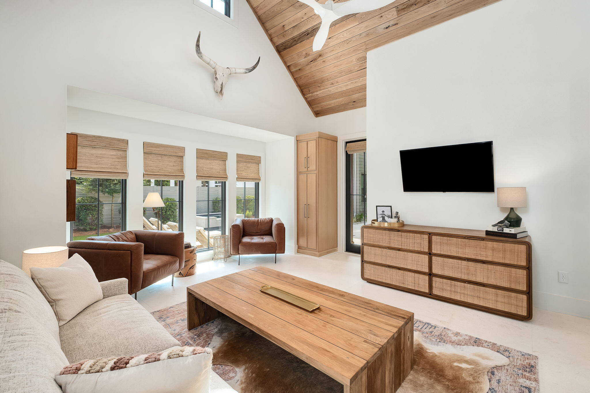 122 Camp Creek Road South Inlet Beach, FL 32461 - Photo 37 of 75 a living room with furniture and a flat screen tv