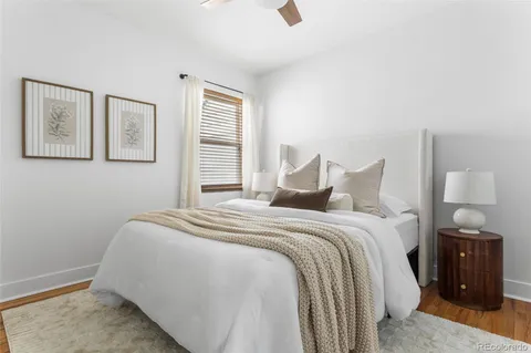 a room with furniture and a potted plant