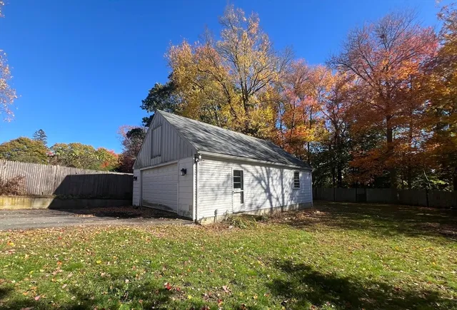 a house view with a garden space
