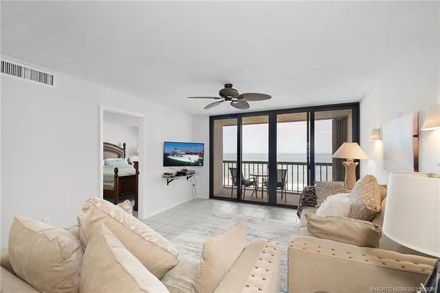 a view of ocean from a balcony