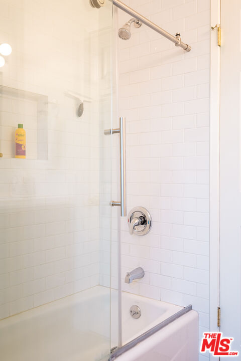 5849 Goodland Avenue Valley Village, CA 91607 - Photo 16 of 25 a bathroom with a shower and a shower