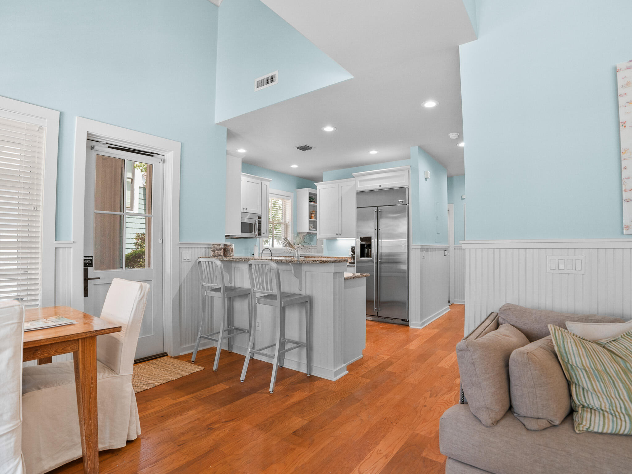 253 Salt Lane Watersound, FL 32461 - Photo 12 of 56 a living room with furniture and kitchen view