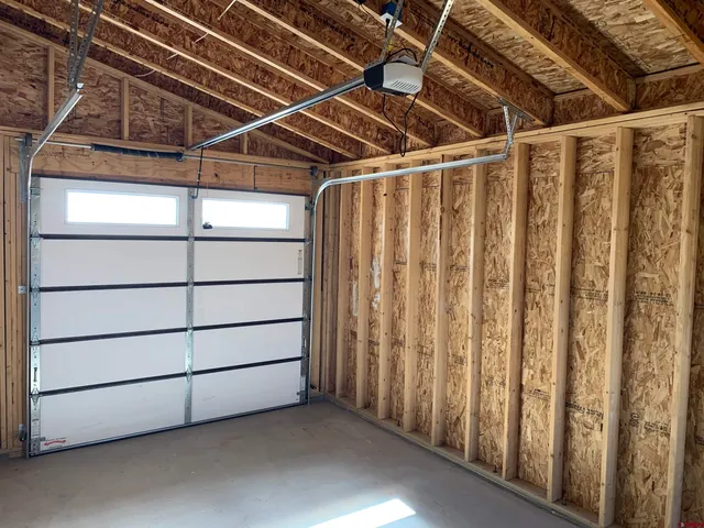 a view of a room with a wooden building