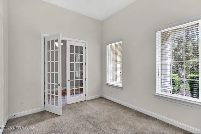 an empty room with a window