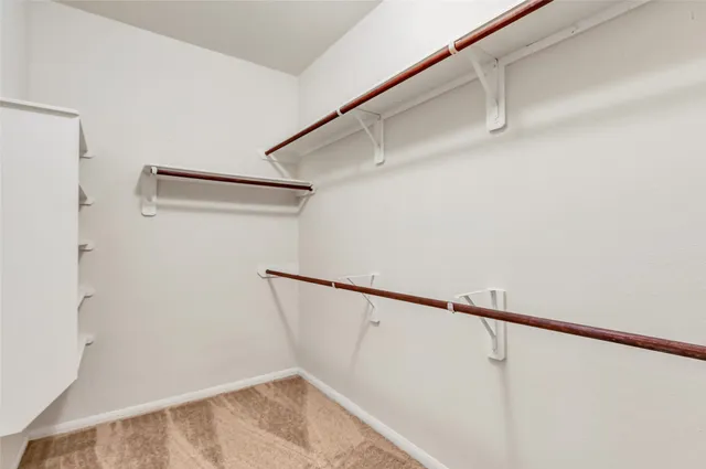 a view of small space with racks on the wall