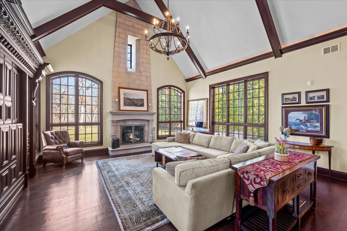 936 Ringwood Road Lake Forest, IL 60045 - Photo 18 of 58 a living room with furniture large window and fireplace