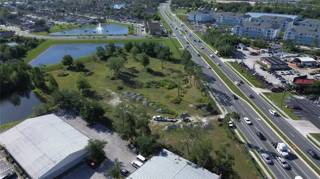 an aerial view of a city