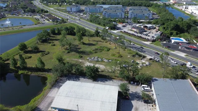 an aerial view of a city