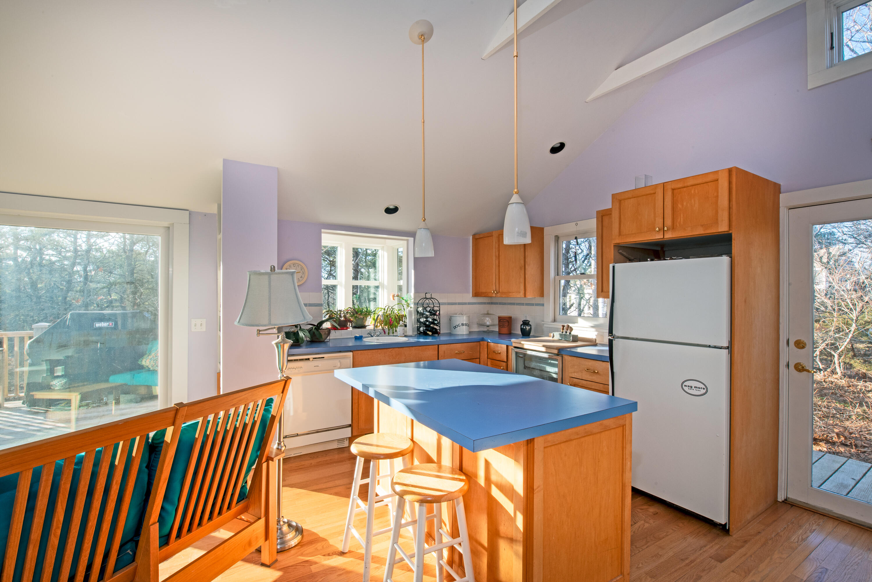80 Shurtleff Road Eastham, MA 02642 - Photo 12 of 34 a kitchen with sink a refrigerator and wooden floor