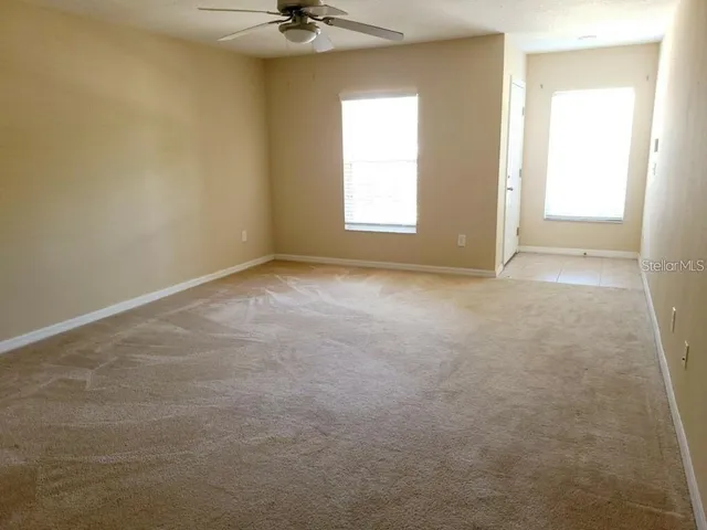 an empty room with a window