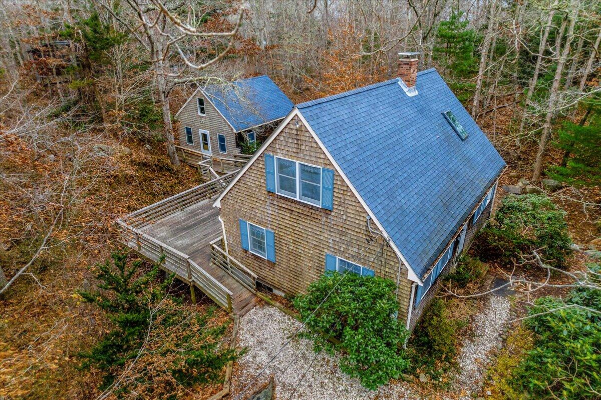 58 Oyster Pond Road Falmouth, MA 02540 - Photo 25 of 30 a aerial view of house with yard and sitting area