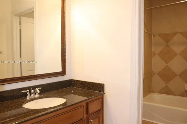 a bathroom with a tub