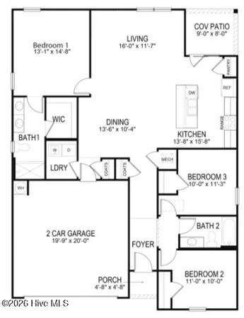 $2,100 | 186 Everett Yopp Drive, Sneads Ferry, NC 28460