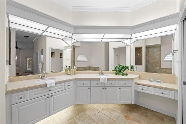 an aerial view of a house with swimming pool