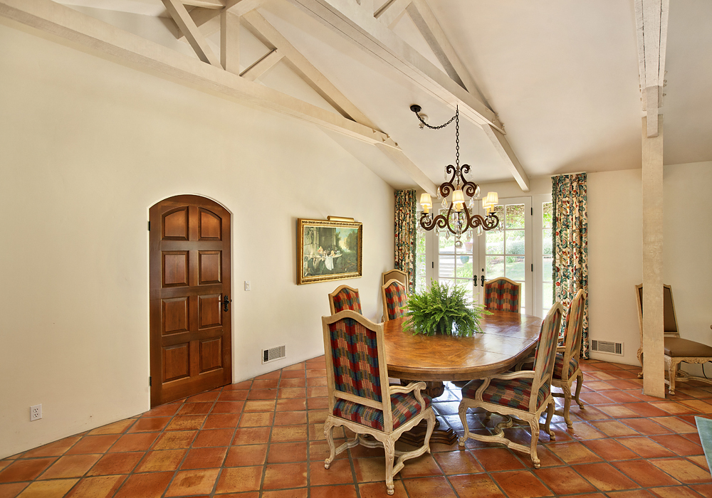 669 Hot Springs Road Montecito, CA 93108 - Photo 11 of 26 a dining room with furniture and window