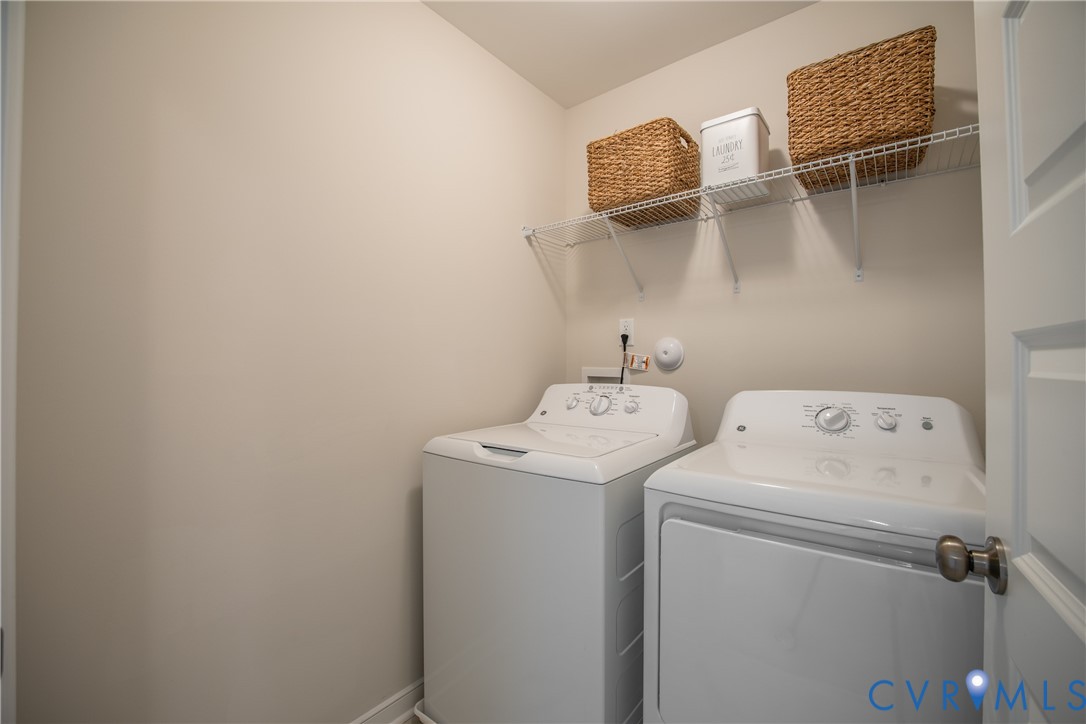 5318 Qualla Trace Chesterfield, VA 23832 - Photo 29 of 35 a utility room with dryer and washer