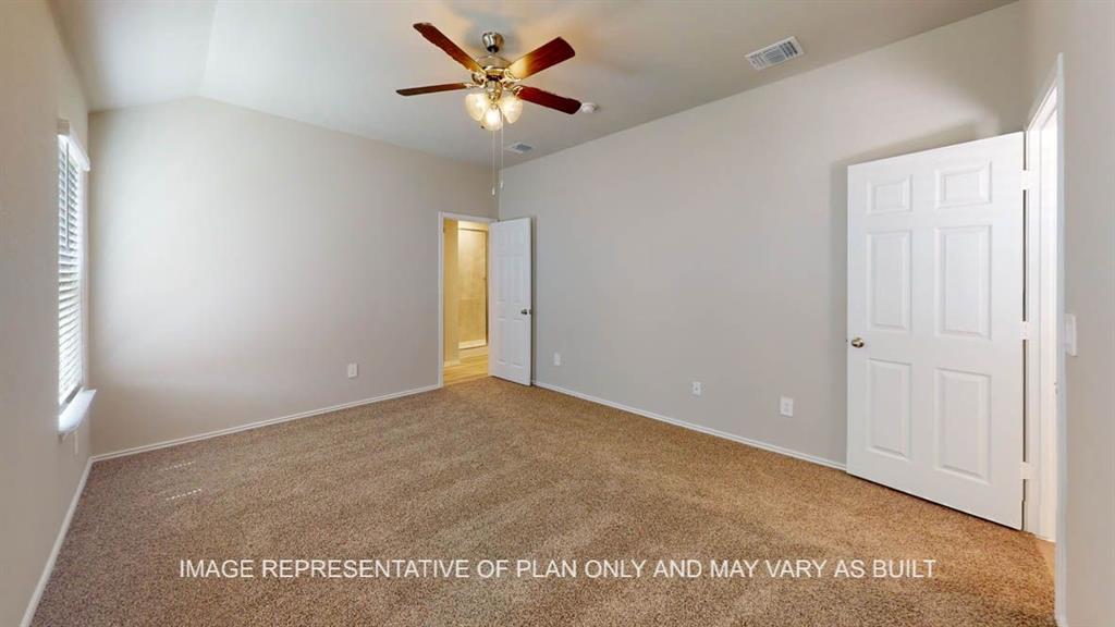 3201 Cyprian Road Lorena, TX 76655 - Photo 15 of 27 an empty room with closet and a chandelier fan