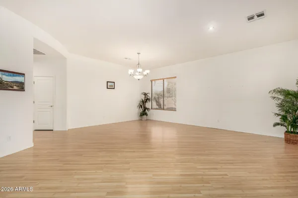 a view of a livingroom with a flat screen tv