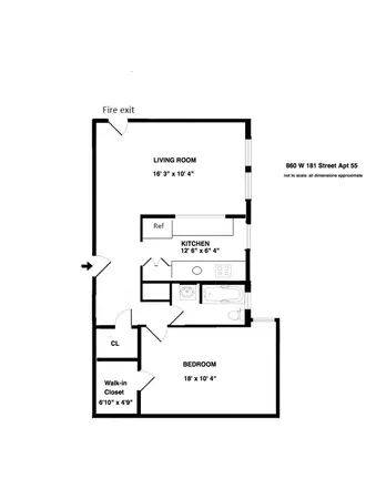 $449,000 | 860 West 181st Street, Unit 55 | Hudson Heights