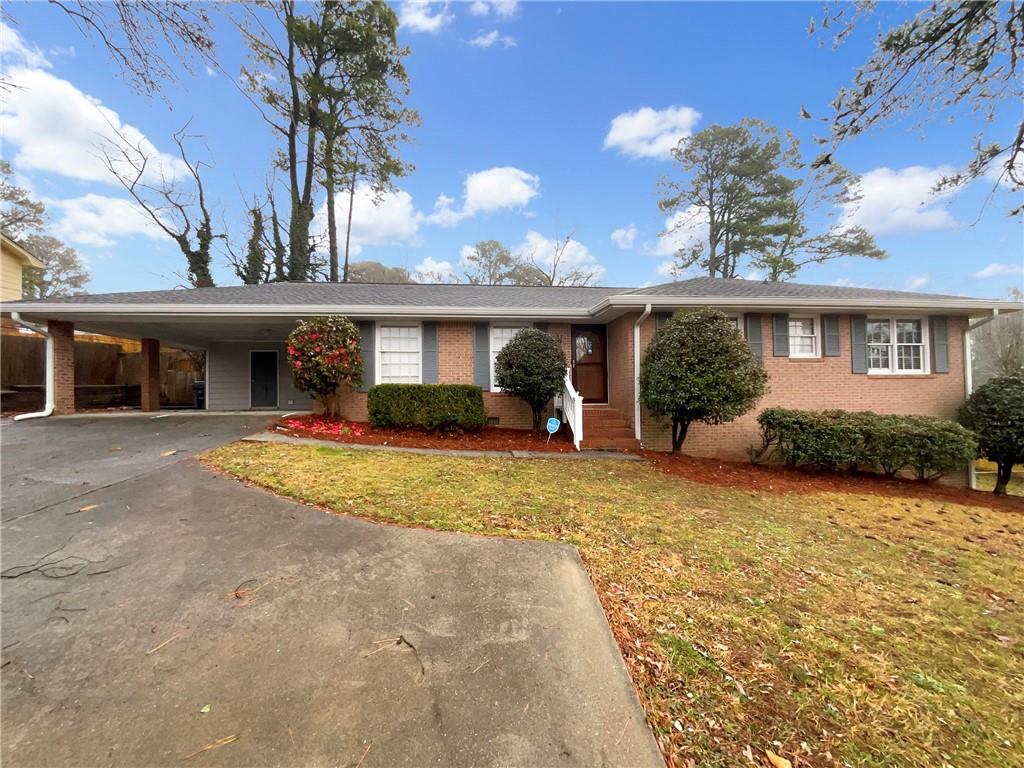 a view of a house with a patio