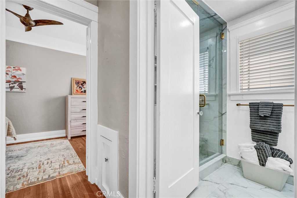 1616 East Ocean Boulevard, Unit 6 Long Beach, CA 90802 - Photo 22 of 37 a view of a hallway with closet and wooden floor